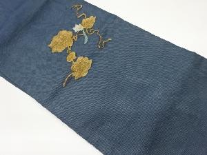 紗 花葉に蔦模様織出し名古屋帯